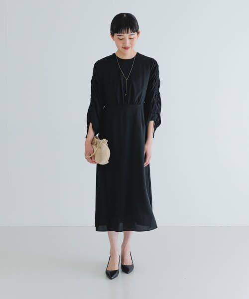セール】 LA MAISON ギャザースリーブワンピース （ドレス