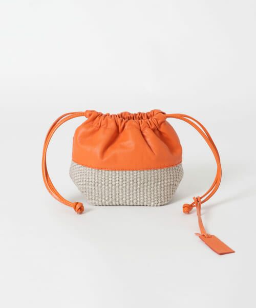 ＊＊URBAN RESEARCH / アーバンリサーチ ハンドバッグ | MARCO MASI　レザーコンビ巾着（ORANGE）