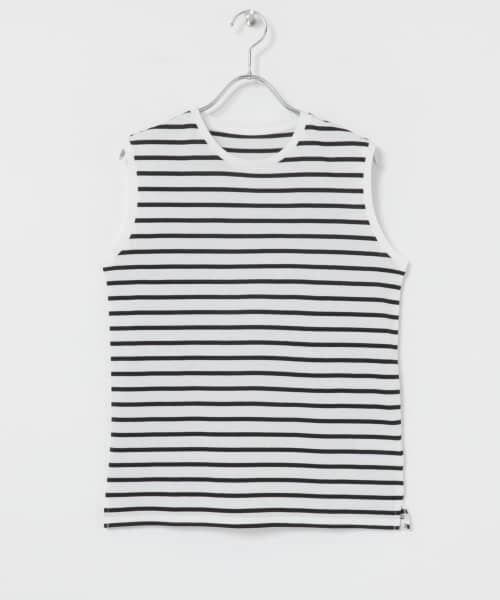 ＊＊URBAN RESEARCH / アーバンリサーチ Tシャツ | 『UR TECH』ノースリーブカットソー（WHT/BLK）