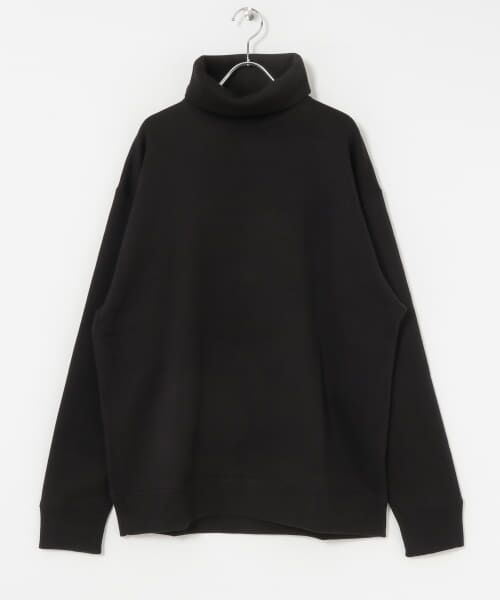 ＊＊URBAN RESEARCH / アーバンリサーチ スウェット | ATON　ZEROTSURIURAKE HIGH NECK SWEAT SHIRTS（BLACK）