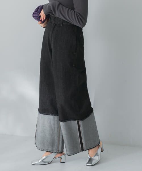 ＊＊URBAN RESEARCH / アーバンリサーチ デニムパンツ | LIVINGTONE　DOLK - Turn up long（BLK WHT）