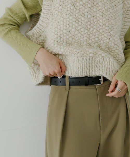 ＊＊URBAN RESEARCH / アーバンリサーチ ベルト・サスペンダー | ロングレザーベルト（SILVER）