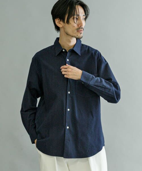 ＊＊URBAN RESEARCH / アーバンリサーチ シャツ・ブラウス | 『UR TECH』レギュラーカラーシャツ（NAVY）