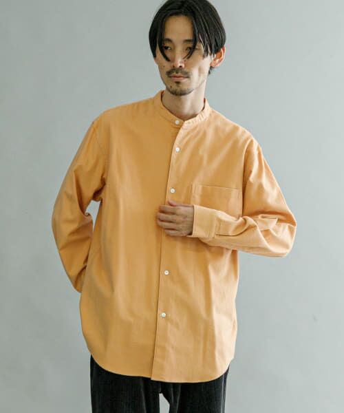＊＊URBAN RESEARCH / アーバンリサーチ シャツ・ブラウス | 『UR TECH』バンドカラーシャツ（ORANGE）