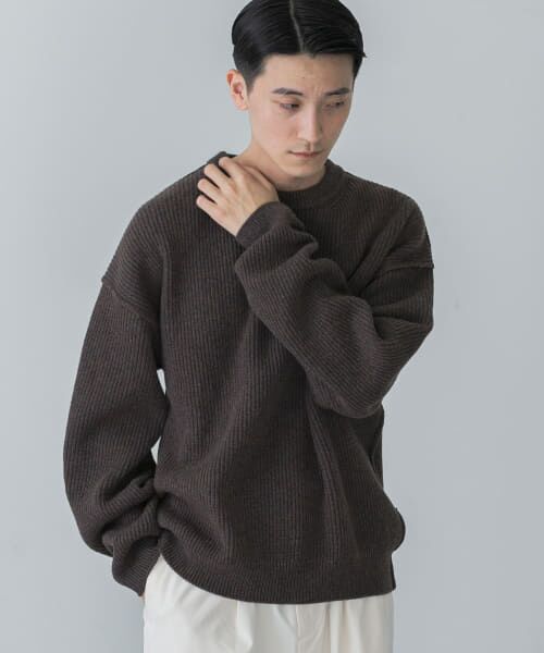 ＊＊URBAN RESEARCH / アーバンリサーチ ニット・セーター | 『別注』ROUTINE×URBAN RESEARCH　テーラードプルオーバー（BROWN）