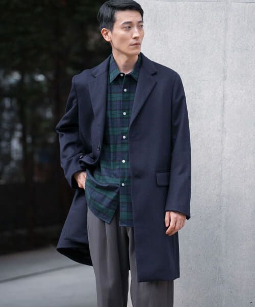 【美品】チェスターコート　アーバンリサーチ　URBAN RESEARCH Urban Research ライトブルー チェスターコート URBAN RESEARCH