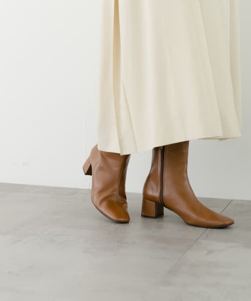 ＊＊URBAN RESEARCH / アーバンリサーチ ブーツ（ショート丈） | 『MADE IN JAPAN』スクエアトゥブーツ（BROWN）