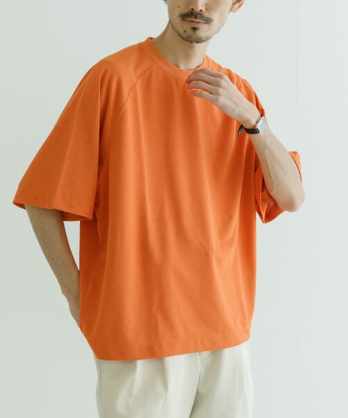 ＊＊URBAN RESEARCH / アーバンリサーチ Tシャツ | 『XLサイズあり』『UR TECH ひやサラクール』リラックスTシャツ（ORANGE）