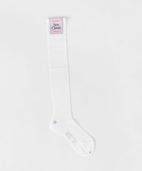 ＊＊URBAN RESEARCH / アーバンリサーチ ソックス | MARCOMONDE　sheer high socks（WHITE）