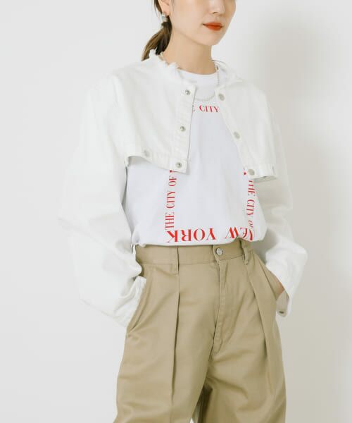 ＊＊URBAN RESEARCH / アーバンリサーチ Gジャン・デニムジャケット | CURRENTAGE　SHORT DENIM JACKET（ホワイト）