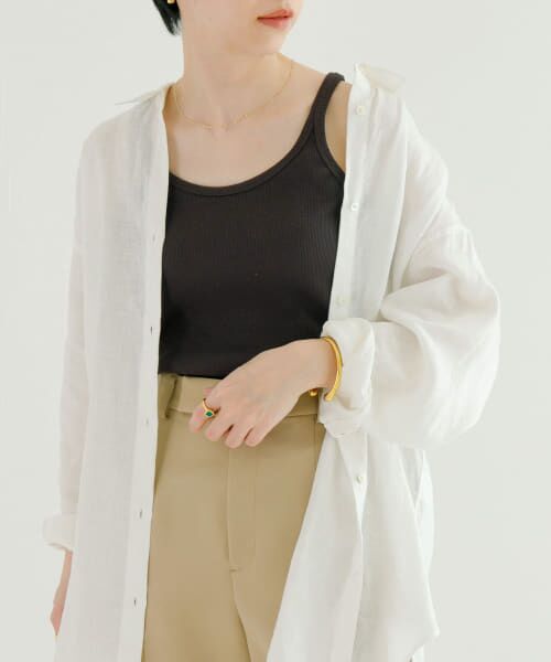 ＊＊URBAN RESEARCH / アーバンリサーチ タンクトップ | 『MADE IN JAPAN』リブタンクトップ（CHARCOAL）