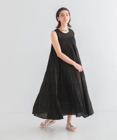 『一部WEB限定カラー』ティアードクリンクルワンピース