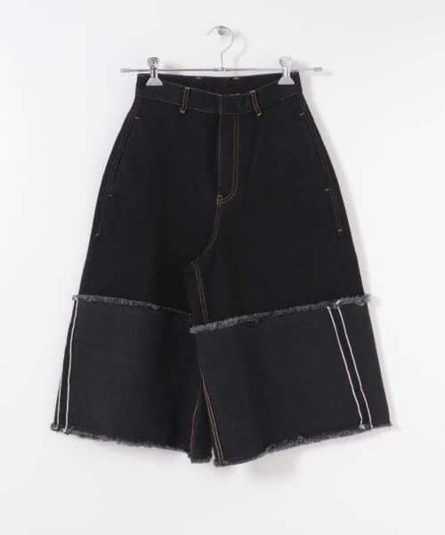 ＊＊URBAN RESEARCH / アーバンリサーチ デニムパンツ | LIVINGTONE　DOLK4 - Flair culottes（BLACK）