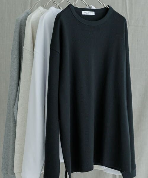 ＊＊URBAN RESEARCH / アーバンリサーチ Tシャツ | 『UR TECH』度詰めワッフルロングスリーブ（BLACK）