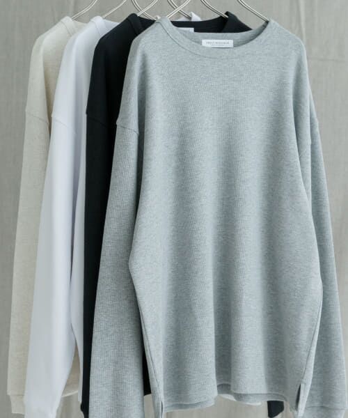 ＊＊URBAN RESEARCH / アーバンリサーチ Tシャツ | 『UR TECH』度詰めワッフルロングスリーブ（GRAY H）