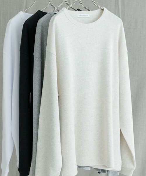 ＊＊URBAN RESEARCH / アーバンリサーチ Tシャツ | 『UR TECH』度詰めワッフルロングスリーブ（OATMEAL）