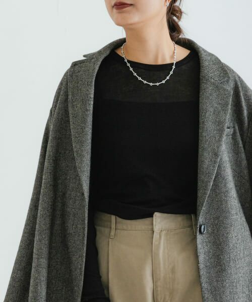 ＊＊URBAN RESEARCH / アーバンリサーチ Tシャツ | 『MADE IN JAPAN』強撚シアーカットソー（BLACK）