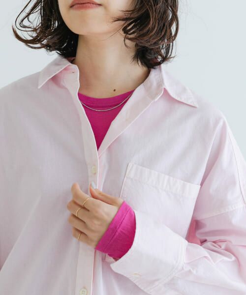 ＊＊URBAN RESEARCH / アーバンリサーチ Tシャツ | 『MADE IN JAPAN』強撚シアーカットソー（PINK）