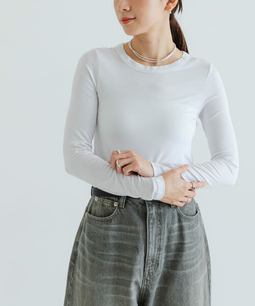 ＊＊URBAN RESEARCH / アーバンリサーチ Tシャツ | NINETY PERCENT　TYRA TOP（WHITE）