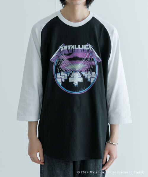 ＊＊URBAN RESEARCH / アーバンリサーチ Tシャツ | URBAN RESEARCH iD　METALLICA RAGLAN T-SHIRTS（BLACK）