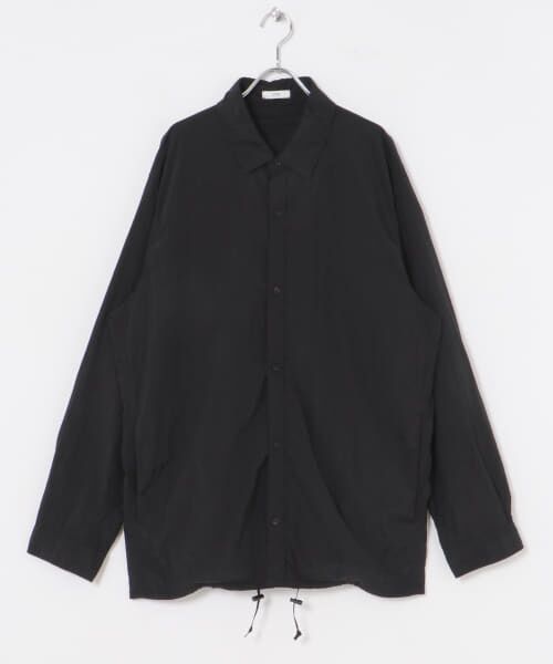 ジャケット・アウター ATON HAND DYED NYLON SHIRT JACKET HAND DYED NYLON SHIRT JACKET / BLACK | ATON (MEN)(エイトン