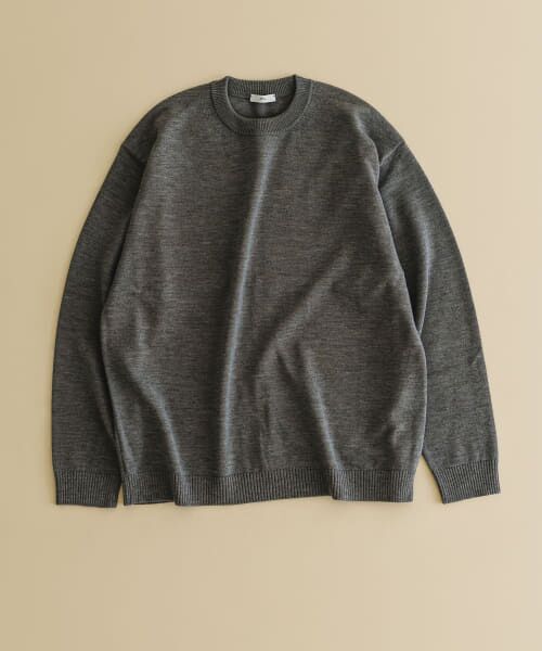 ＊＊URBAN RESEARCH / アーバンリサーチ ニット・セーター | ATON　WOOL WASHI CREWNECK SWEATER（003 GRAY）