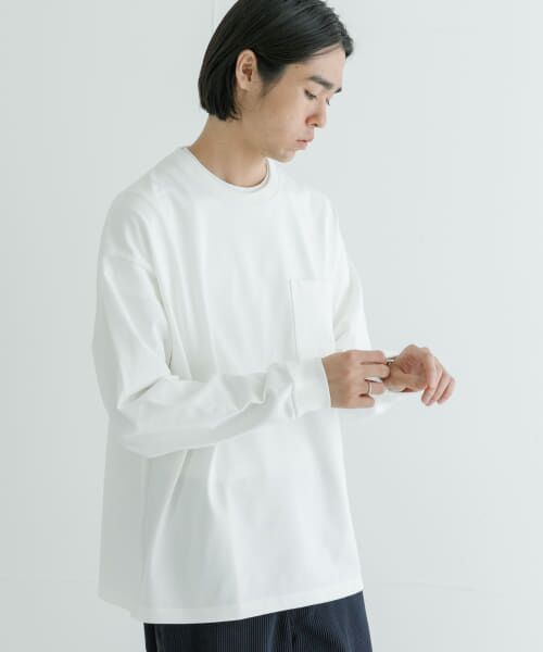 ＊＊URBAN RESEARCH / アーバンリサーチ Tシャツ | ヘビールーズウォームロンTシャツ（WHITE）