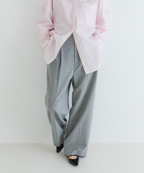 ＊＊URBAN RESEARCH / アーバンリサーチ その他パンツ | スーパー100ウールワイドスラックス（GRAY）