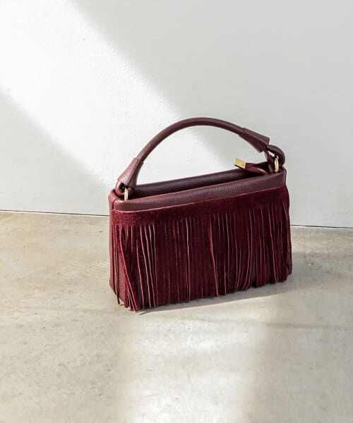 フリンジデザイン レザーバッグ グレー系 アーバンリサーチROSSO フリンジデザイン レザーバッグ グレー系 アーバンリサーチROSSO