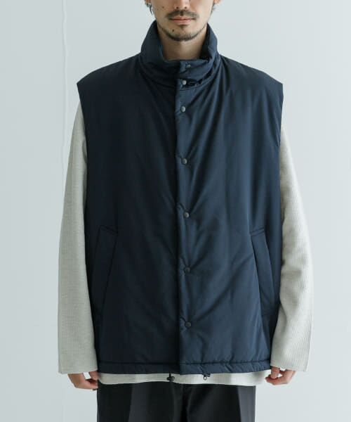 セール】 ATON NYLON TWILL PADDED VEST （ダウンジャケット