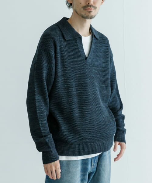 セール】 WAGAMI スキッパー ニット ポロシャツ （ニット