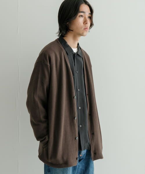 ＊＊URBAN RESEARCH / アーバンリサーチ カーディガン・ボレロ | カシミヤタッチカーディガン（BROWN）