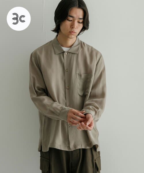 ＊＊URBAN RESEARCH / アーバンリサーチ シャツ・ブラウス | CUPRO FIBRIL BOX SHIRTS（GREGE）
