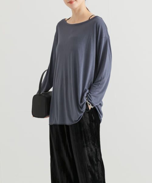 ＊＊URBAN RESEARCH / アーバンリサーチ Tシャツ | ルーズシアーカットソー（NAVY）