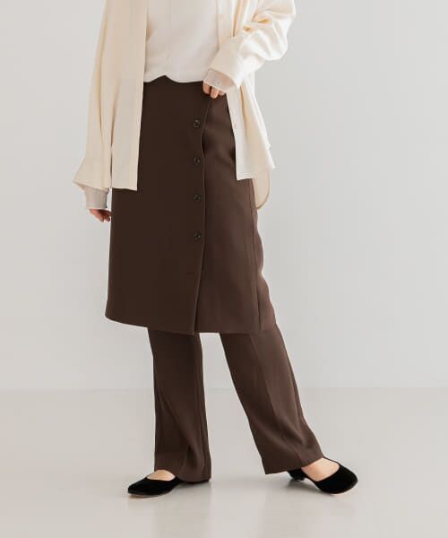 ＊＊URBAN RESEARCH / アーバンリサーチ その他パンツ | バックサテンスリムイージーパンツ（BROWN）