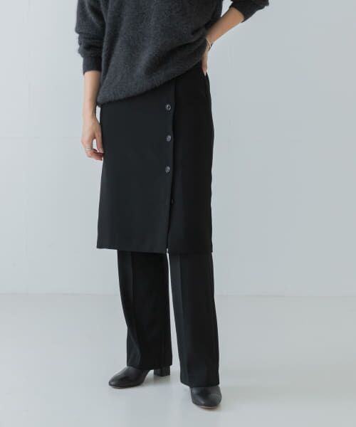 ＊＊URBAN RESEARCH / アーバンリサーチ スカート | レイヤードラップスカート（BLACK）