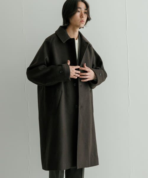 【urban research】ウールバルカラーチェックコート urban research】ウールバルカラーチェックコート URBAN