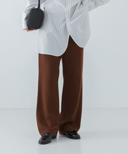 ＊＊URBAN RESEARCH / アーバンリサーチ その他パンツ | ウールスームスニットパンツ（BROWN）