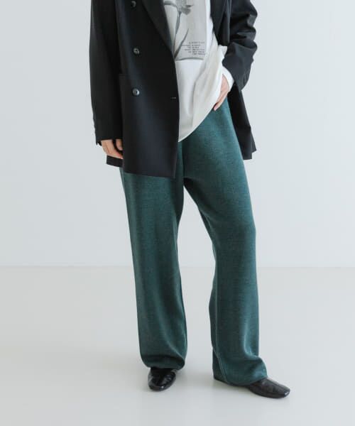 ＊＊URBAN RESEARCH / アーバンリサーチ その他パンツ | ウールスームスニットパンツ（MOSS GREEN）