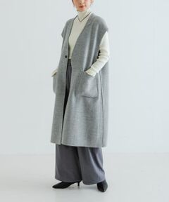 ジーロンラムウールリバーシブルジレ