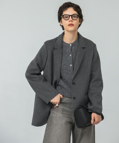 【美品】URBAN RESEARCH ビーバーショートコート 美品☆アーバンリサーチ ビーバーショートコート ネイビー