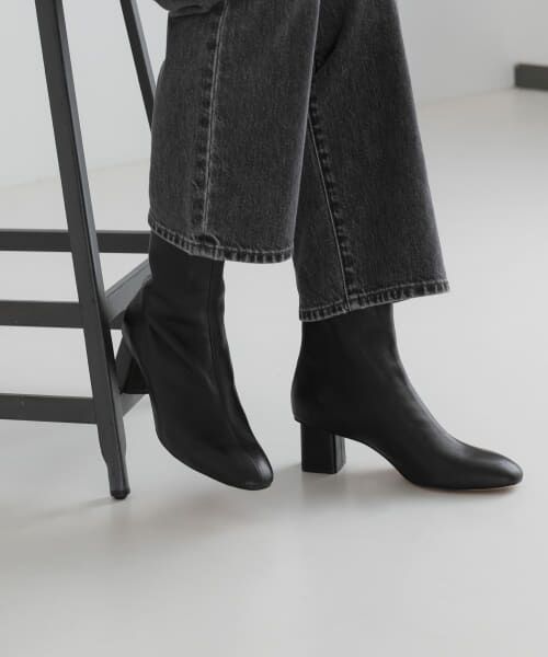 ＊＊URBAN RESEARCH / アーバンリサーチ ブーツ（ショート丈） | シープレザーショートブーツ（BLACK）