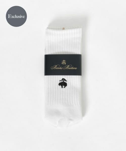 ＊＊URBAN RESEARCH / アーバンリサーチ ソックス | 『別注』BROOKS BROTHERS×UR　GF BB CREW SOCKS（White）