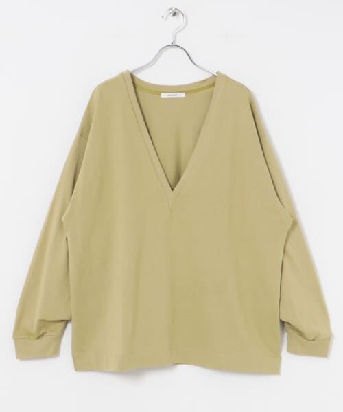 ＊＊URBAN RESEARCH / アーバンリサーチ Tシャツ | 『MADE IN JAPAN』深Vネックルーズカットソー（LEAF）