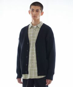new basic COTTON CASHMERE WIDE RIB CARDIGAN