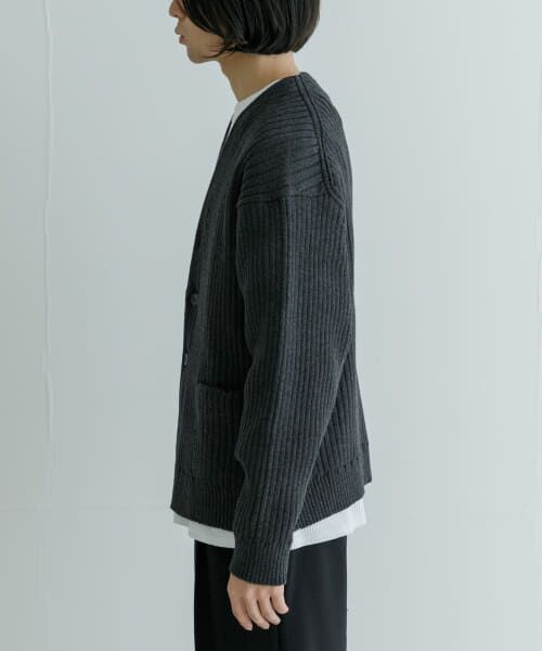 セール】 new basic COTTON CASHMERE WIDE RIB CARDIGAN