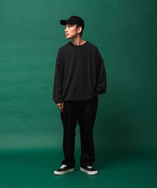 ＊＊URBAN RESEARCH / アーバンリサーチ ニット・セーター | SUPER WIDE CASHMERE CREW NECK（CHARCOAL）
