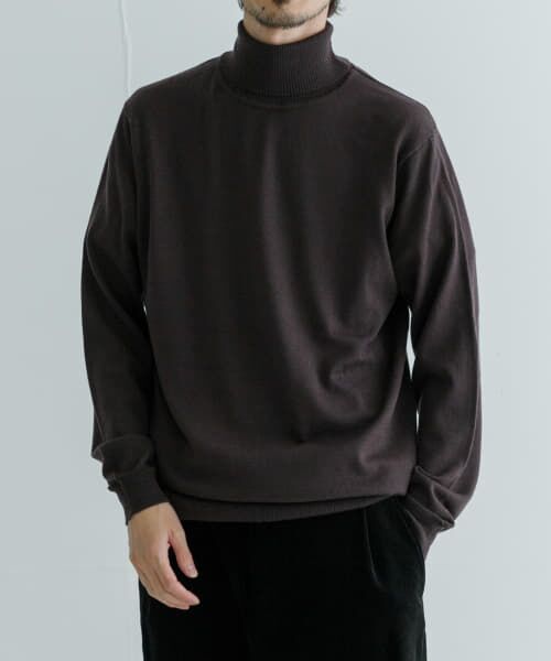 ＊＊URBAN RESEARCH / アーバンリサーチ ニット・セーター | 『洗濯可』WASHABLEウールハイゲージタートルネック（BROWN）