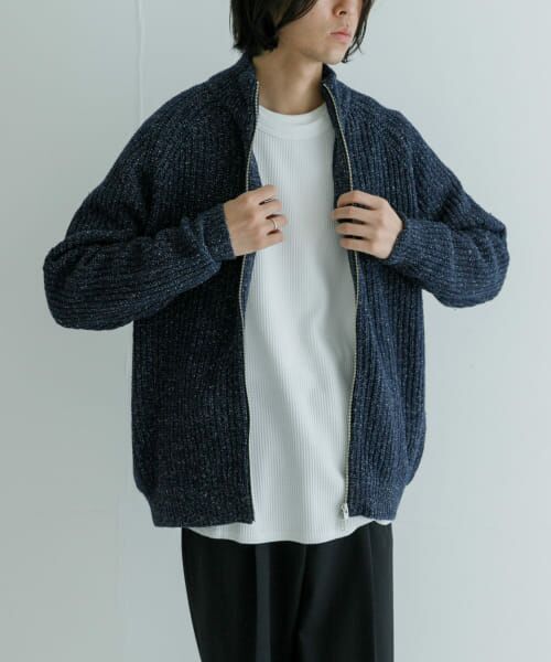 Resurrection刺繍入りネイビーセーター XXL セール】 【WEB限定】〈手洗い可能〉フラワー 刺繍 デザイン