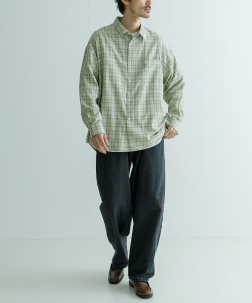 8-17 URBAN RESEARCHトーマスメイソン生地長袖シャツサイズL 8-17 URBAN RESEARCHトーマスメイソン生地長袖シャツサイズL